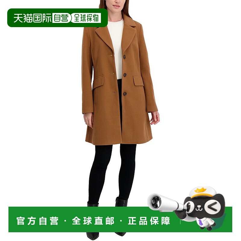 自营Laundry by Shelli Segal Walker Coat - brown 美国奥莱直发