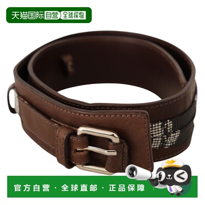 自营Costume National Leather Buckle Women's Belt - brown 美