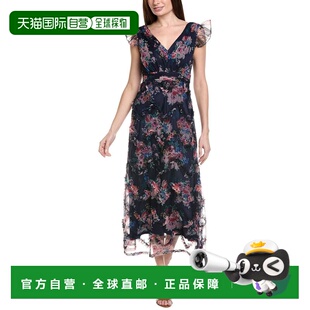 Tulle Printed Papell 美国奥 Dress blue Ankle 自营Adrianna
