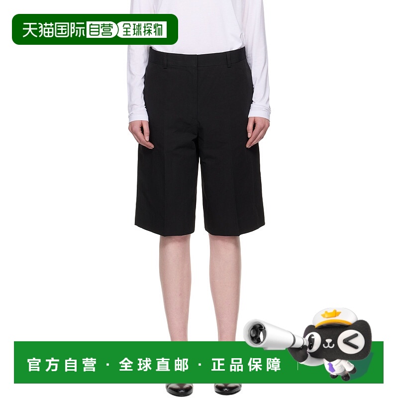 1h可退 香港直邮潮奢 TOTÊME 女士 黑色 Tailored 短裤 253WRB028