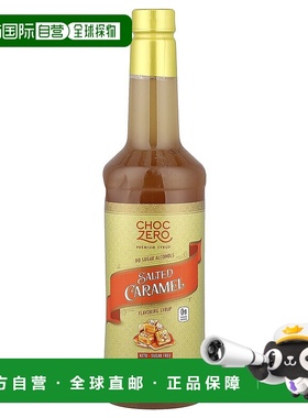 香港直邮ChocZero,Premium Syrup, Salted Caramel, Sugar Free,