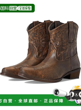 1h可退 【美国直邮】roper女士时装靴方头真皮潮流时尚透气百搭稳