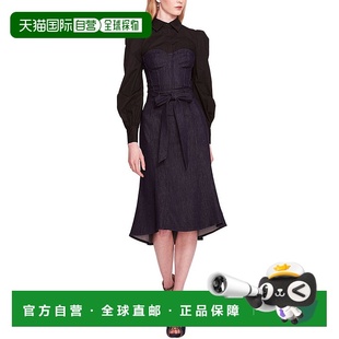 Marchesa 蓝色 Notte 连衣裙 美国奥莱直发 Midi 自营