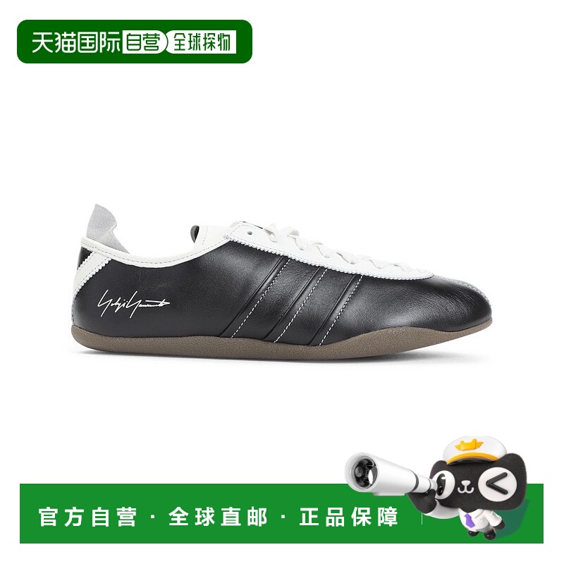 自营y-3Premium Calf Leather Sneakers With Rubber Sole - blac