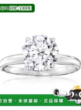自营 Ross-Simons 实验室种植钻石单石戒指 14 克拉白金 - 白色