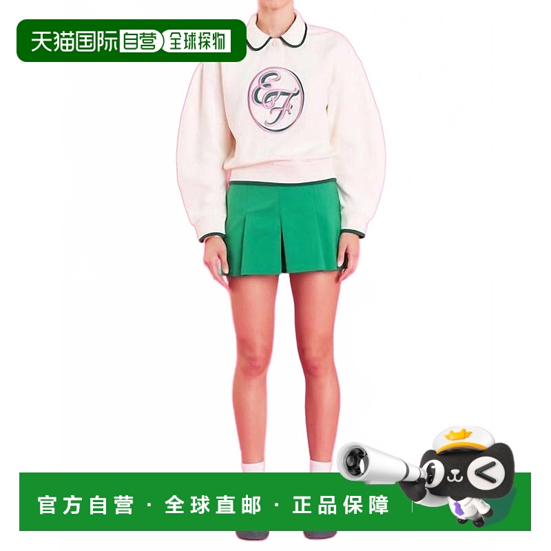 自营 english factory奶油色Polo罗纹运动衫 美国奥莱直发