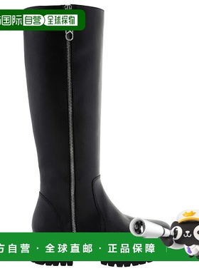 自营Michael Kors Regan皮革及膝长靴-黑色 美国奥莱直发