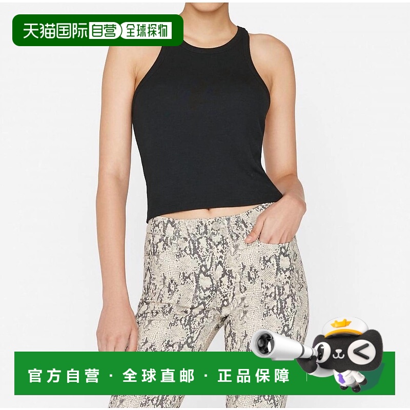 自营 frame黑色罗纹​​吊带背心 - 黑色 美国奥莱直发性感
