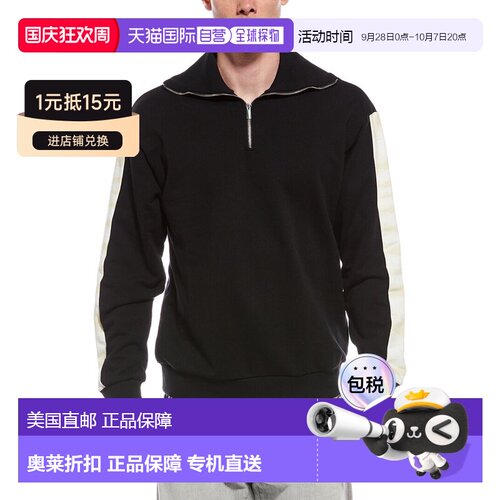 自营M Missoni Con Collo 1/4-Zip - Black 卫衣美国直发奥莱