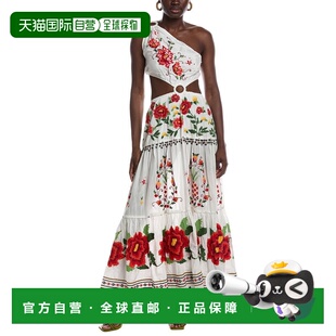 自营farm rio法姆里约大号连衣裙-红色 美国奥莱直发吊带长裙