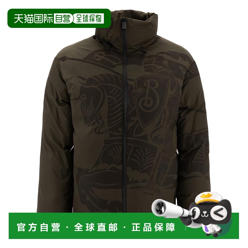 自营burberryPadded Jacket With Prominent Graphic Print - bla