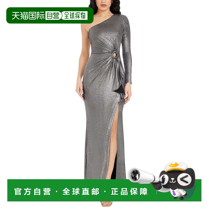 自营Dress The Population Summer Mermaid Gown - gunmetal 美国