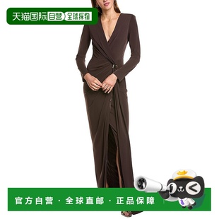 Faux Wrap Maxi 自营Carla brown Draped Dress 美国奥莱 Ruiz