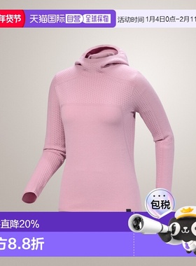 加拿大直邮始祖鸟Hallam女士美利奴羊毛连帽中层长袖卫衣