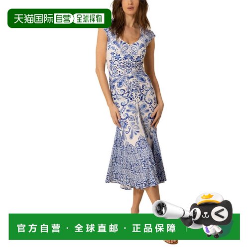自营Hale Bob Alia Midi Dress - blue 美国奥莱直发连衣裙吊带