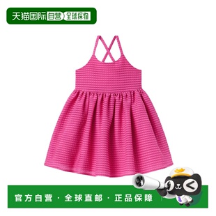 自营janie and jack珍妮和杰克透明硬纱连衣裙-粉红色 美国奥莱直