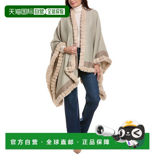 自营La Fiorentina Colorblocked Ruana - beige 美国奥莱直发