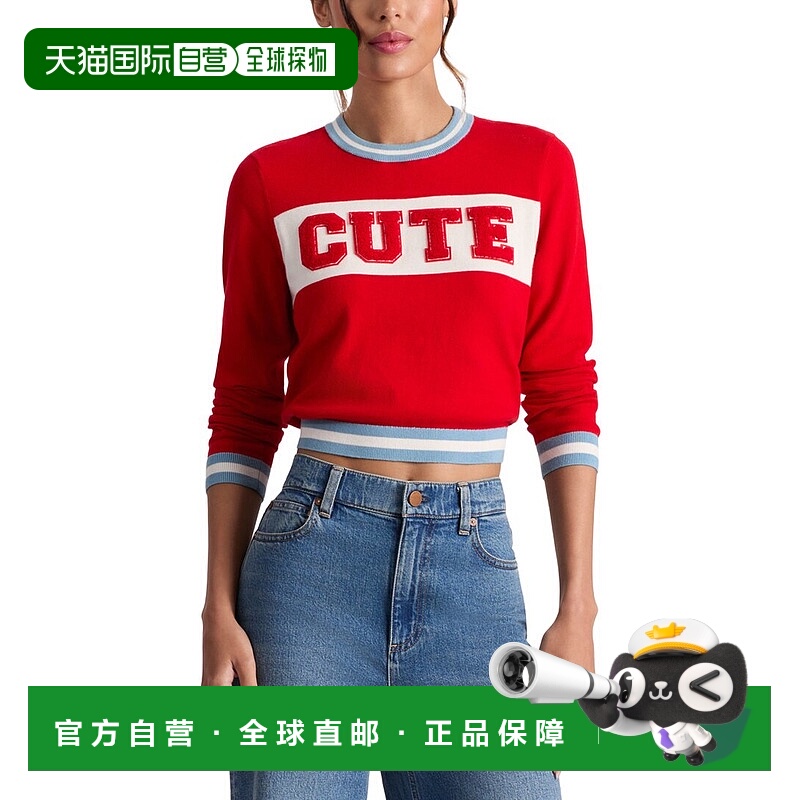 自营alice + olivia Carolann Pullover - red 美国奥莱直发