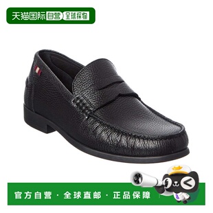 自营Bally Cronus皮革乐福-黑色 美国奥莱直发一脚蹬乐福鞋