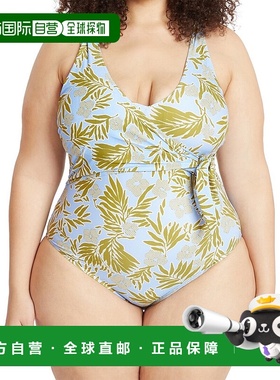 自营Tanya Taylor Kelly 裹身式连体裤 - 蓝色 美国奥莱直发