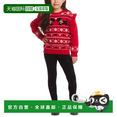 自营Andy & Evan Dog Fairisle Sweater Set - red 美国奥莱直发