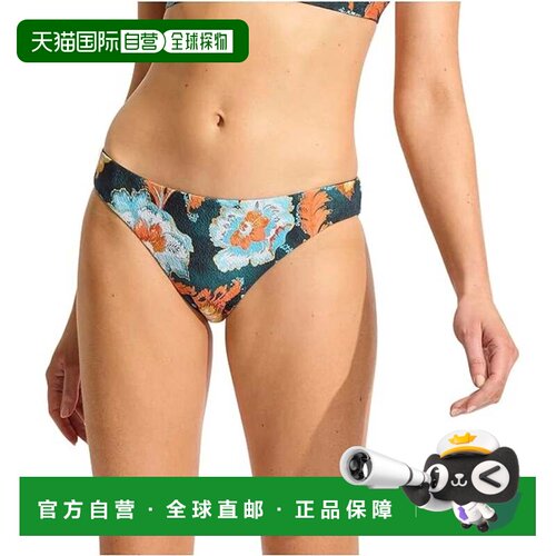 自营Seafolly春节时髦裤子女真海军弹力泳衣DDR2 0-蓝色 美国奥莱