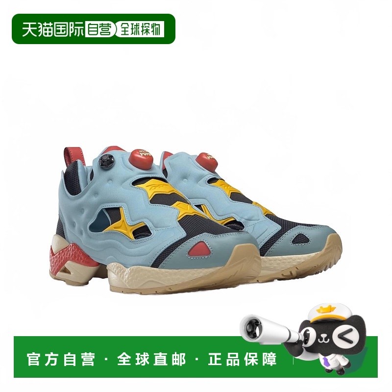 自营 reebok男士Looney Tunes Instapump Fury 95鞋,浅青色/红紫