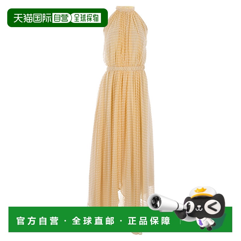 自营Saloni Irina 黄色涤纶圆点雪纺长裙 - 黄色 【美国奥莱】直
