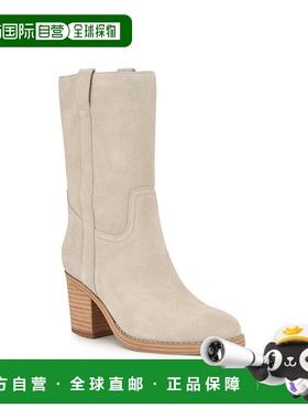 自营 Nine West Hess Boots女式浅灰色杏仁头块状高跟鞋VER609-灰