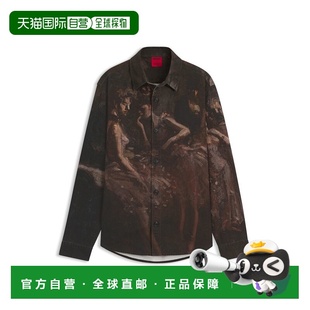 自营hugo bossHUGO x apoh oversize-fit shirt in cotton with b