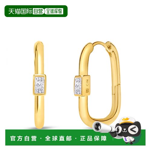 自营Bruno Magli Daniela Gold Earrings, Diamante - white 美国