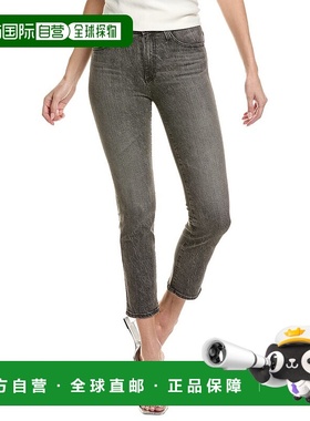 自营AG Jeans Isabelle 高腰直筒九分牛仔裤 - 蓝色 美国奥莱直发