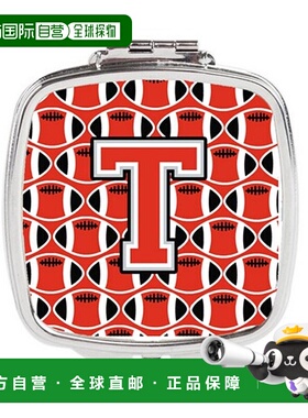 自营 Carolines Treasures CJ1067-TSCM 字母 T 足球猩红色正品