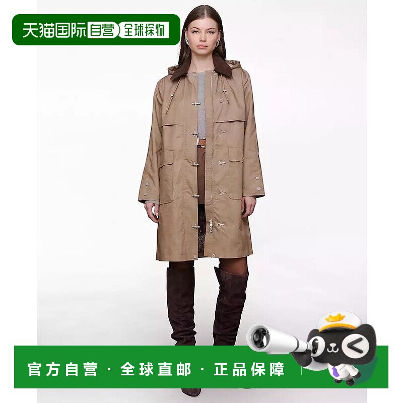 1h可退 【美国直邮】avec les filles 女士 外套牛角扣连帽夹克