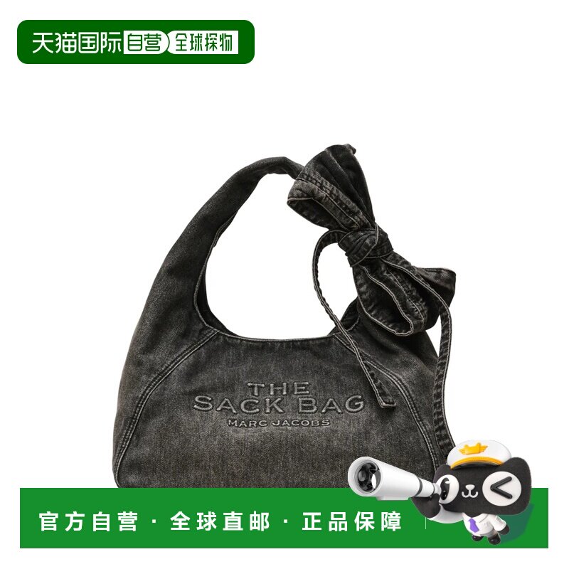 美国直邮MARC JACOBS-女款牛仔蝴蝶结麻袋托特包单肩包手提包