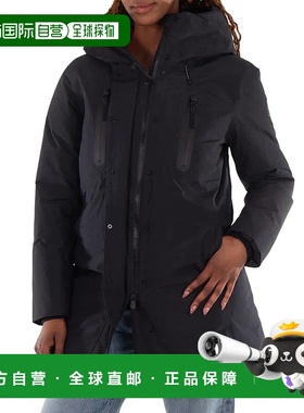 自营 Save The Duck标志补丁长袖夹克-黑色 美国奥莱直发