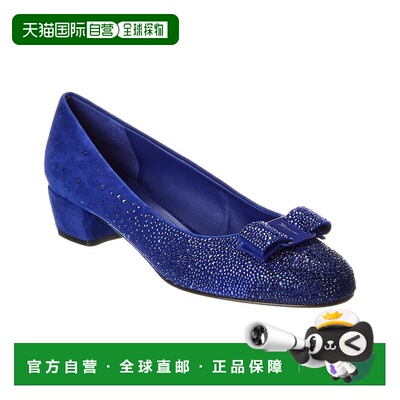 自营salvatore ferragamoFerragamo Vara Suede Pump - blue 美国