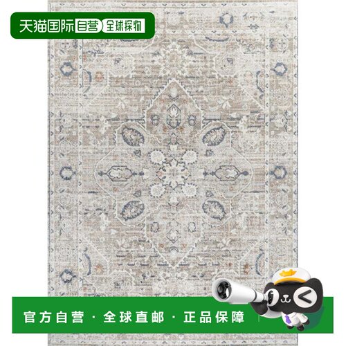 自营jonathan yShaii Global Medallion 短毛绒可机洗浅灰色/棕色