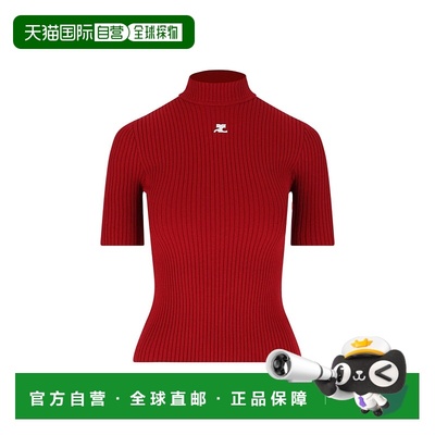 1h可退 香港直邮潮奢 Courreges 女士 短袖针织衫 PERMPU026FI000