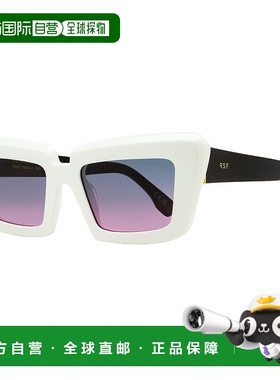 自营 Retrosuperfuture 女士尖头太阳镜 Coccodrillo ZV5 白色/黑