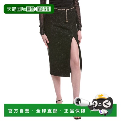 自营Generation Love Kiva Tweed Midi Skirt - black 美国奥莱直