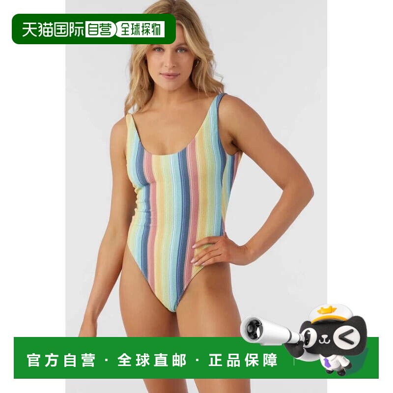 自营o'neill奥尼尔海滩条纹北岸泳装女式多色ASM311-多色 美国奥图片