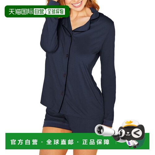 自营Cosabella 2pc Bella Top Boxer Pajama Set - blue 美国奥莱