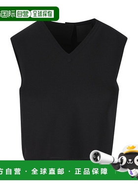 1h可退 香港直邮潮奢 Givenchy 纪梵希 女士 黑色 V 领马甲 BW90T