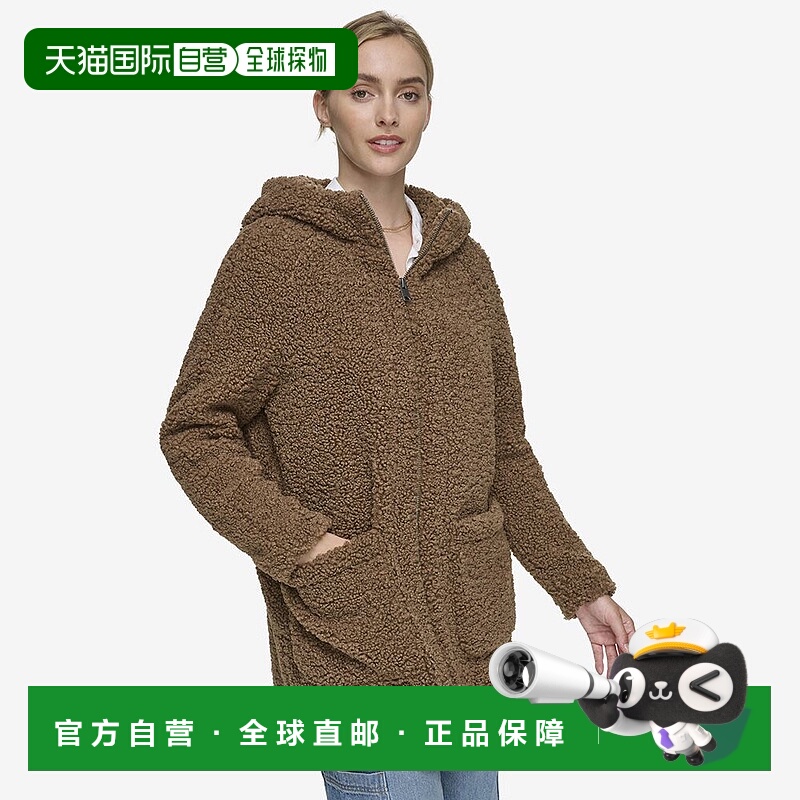 自营 Andrew Marc女式Seneca软夏尔巴泰迪熊大衣-胡桃木 美国奥莱