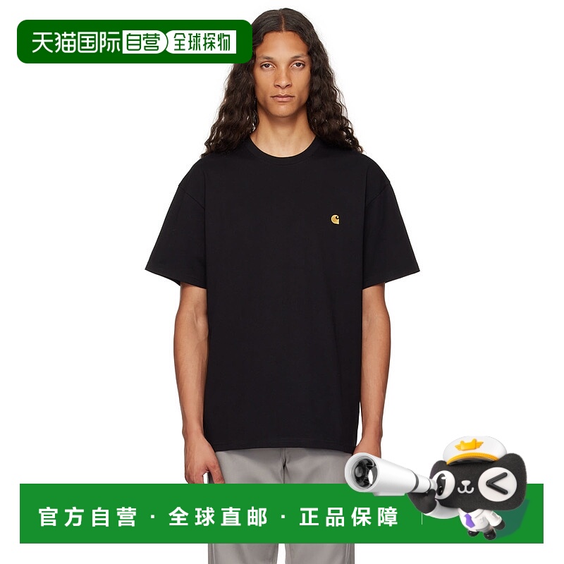 1h可退 香港直邮潮奢 CARHARTT WIP 男士 黑色 Chase T 恤 I02639