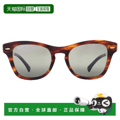 自营ray-banRay Ban Green Mirror Square Unisex Sunglasses RB0