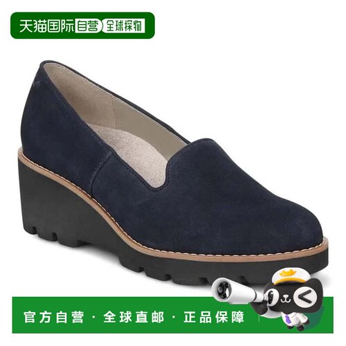 自营Women's Vionic Willa I7294L1-400 Loafer Navy Suede Casua