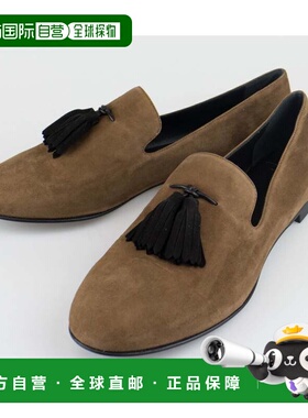 自营 giuseppe zanottiKevin Camoscio绒面拖鞋-棕色 美国奥莱直