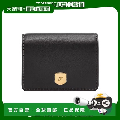 1h可退 【美国直邮】Fossil Lennox小号翻盖钱包 经典简约 金色硬